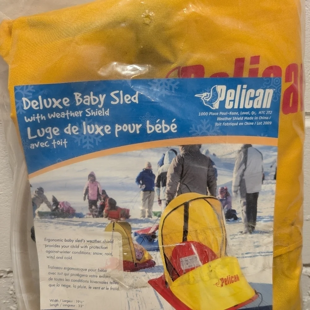 Pelican Deluxe Baby Winter Snow Sled Weather Shield/Cover Only- No Sled. NEW
